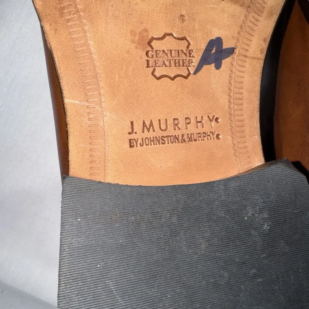 Johnston & Murphy Novick brown cap toe oxford shoes Brown Leather Size 14 M